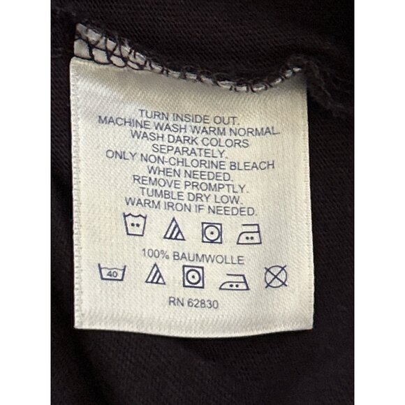 Lands End Womens Navy Long-Sleeve V-Neck 100% Cotton Top Size M/P - Picture 4 of 6